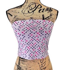BP Nordstrom Lavender Pink Purple Geo Crop Tube Top size M